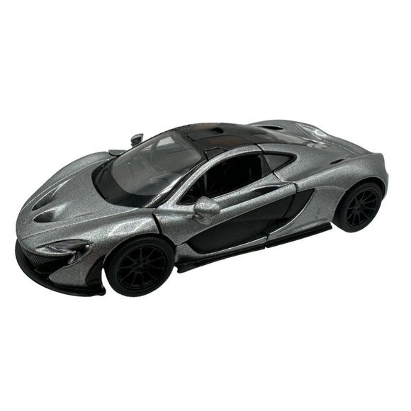 Kinsmart McLaren P1 Model Car Silver 1/36 Scale KT5393 Diecast Pull Back Action - Picture 1 of 11